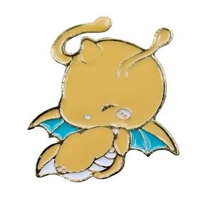 Dragonite Cute Pokemon Lapel Pin Kawaii Enamel Brooch Cartoon Charm Women